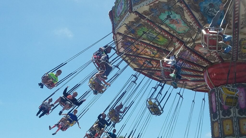 Thrilling ride giving extreme joy and pleasure to people signifying high risk and high rewards